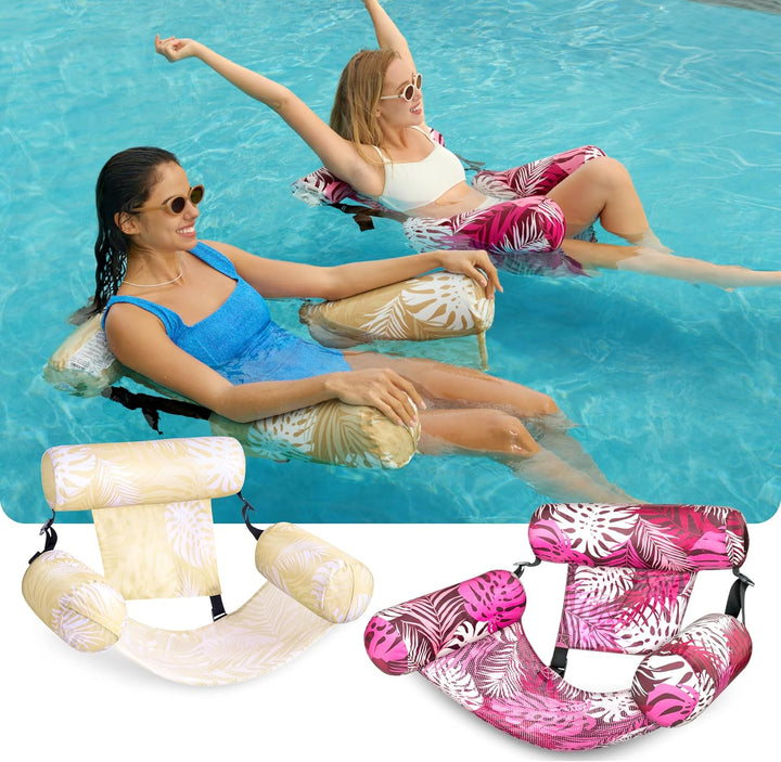 SLOOSH Aufblasbare Luftmatratze Pool für Erwachsene, 2er schwimmende Pool-Flösse, aufblasbare Pool-N