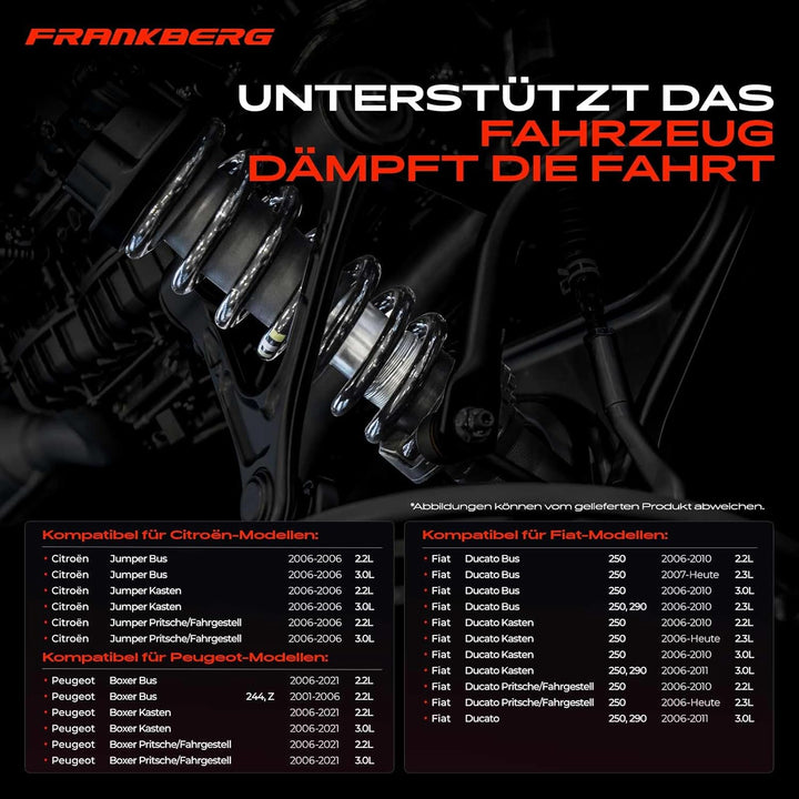 Frankberg 2x Federn Fahrwerksfeder Vorderachse Kompatibel mit Jumper 2006 Ducato 2006-2021 Boxer 200