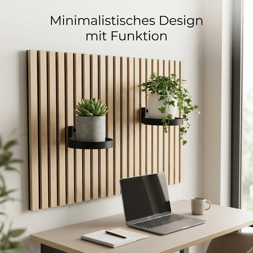 2PCS Wand Pflanzenhalter Für Akustikpaneele – Metallischer Pflanzenhaken Und Regal Zubehör Für Akust