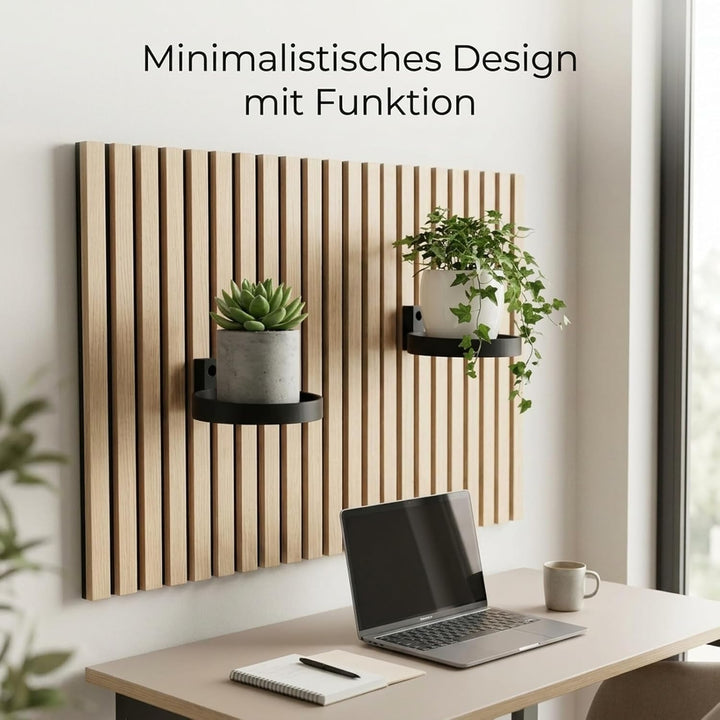 2PCS Wand Pflanzenhalter Für Akustikpaneele – Metallischer Pflanzenhaken Und Regal Zubehör Für Akust