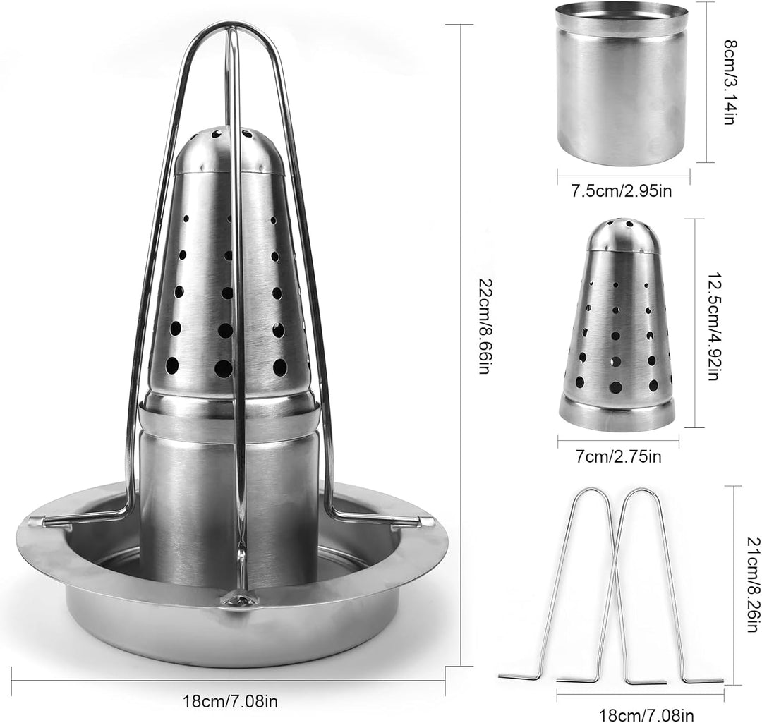 Hähnchenbräter 1 Stück Hähnchenhalter Grill Hähnchengrill aus Edelstahl Geflügelbräter für Backofen