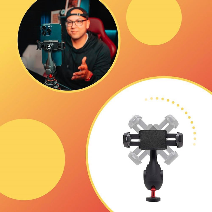 JOBY GripTight PRO 3 Halterung, Telefonklammer Kompatibel mit iPhone und Android, Smartphone-Klemme