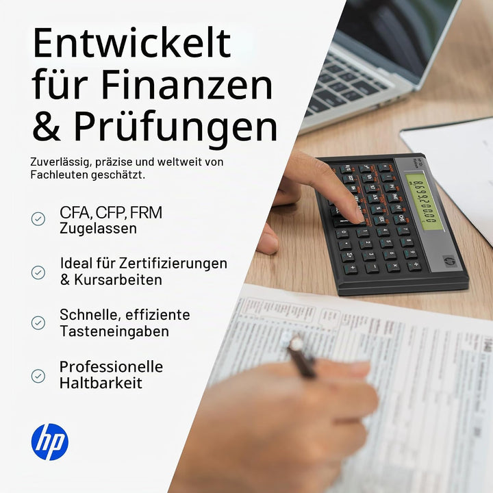 Hewlett Packard HP12C Finanzmathematischer Taschenrechner UPN algebraisch programmierbar Platin