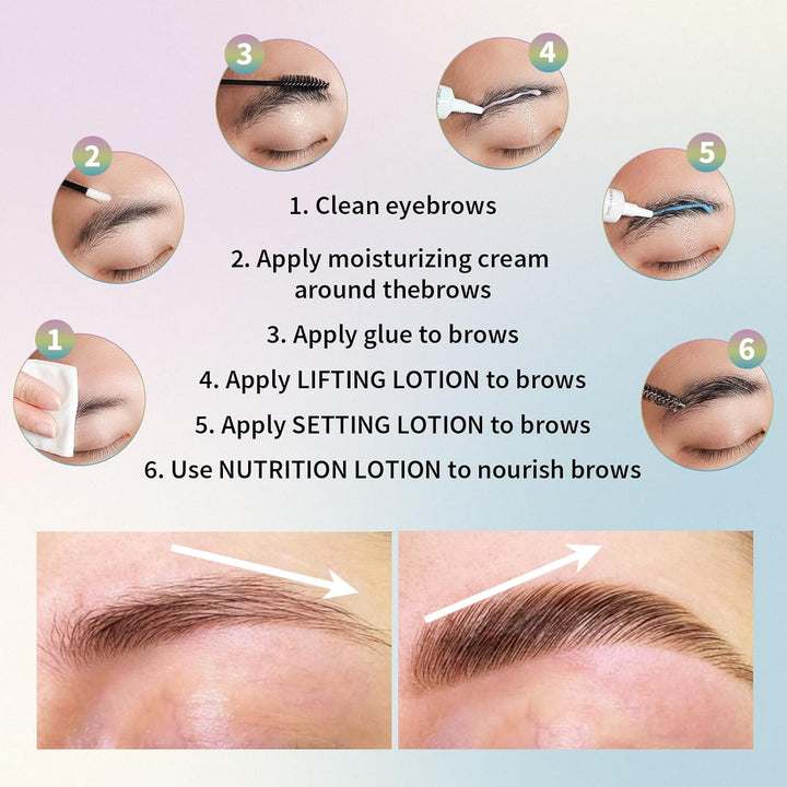 PERMANIA Wimpernlifting Set - Korean Lash Lifting Set - Verbessertes Wimpernwelle und Augenbrauen Li