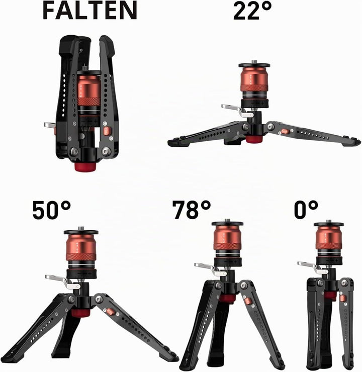 IFOOTAGE Mini Kamerastativ,Mini Stativ Kamera,Tischstativ für Fotografie,Handy Stativ mit Pedalsperr