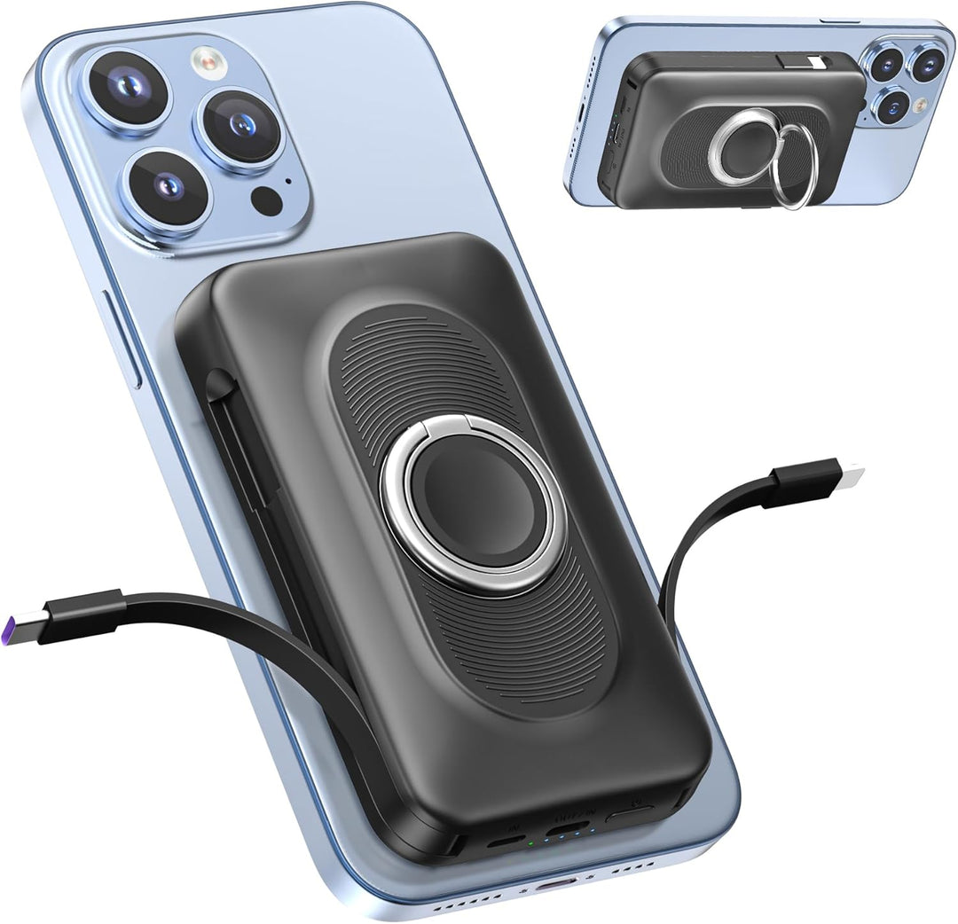 Powerbank für Magsafe 20000mAh 22.5W Magnetische Power Bank 4-in-1 Schnellladen mit Type-C/IOS Kabel