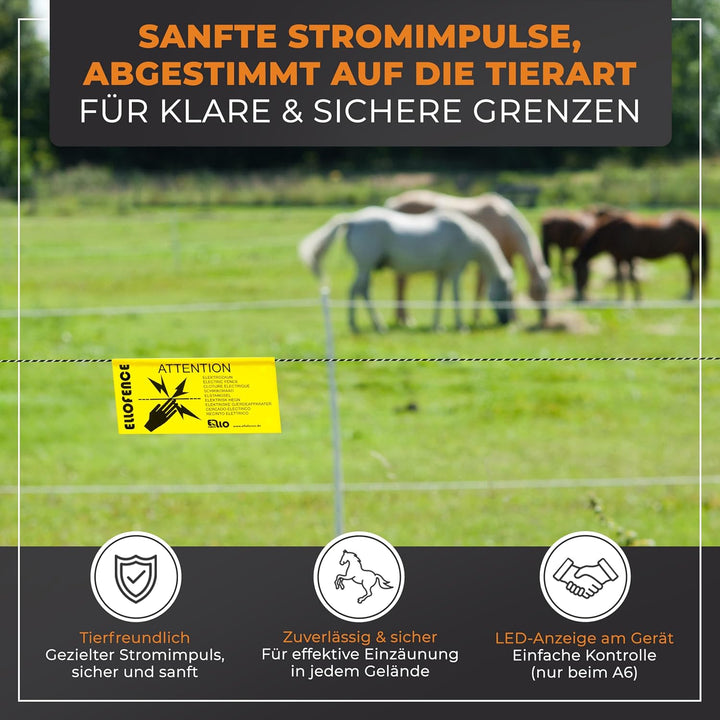 Weidezaungerät 230V M15 | Extra Starkes &amp; leises Elektrozaungerät | Wetterfestes Stromzaungerät für