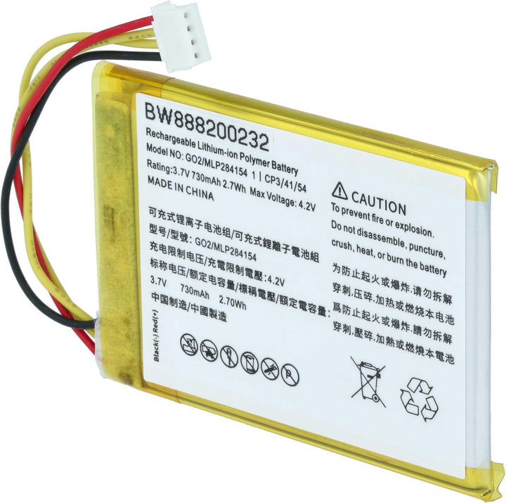 vhbw Akku kompatibel mit JBL Go 2H, 2 Lautsprecher Boxen Speaker (730mAh, 3,7V, Li-Polymer)