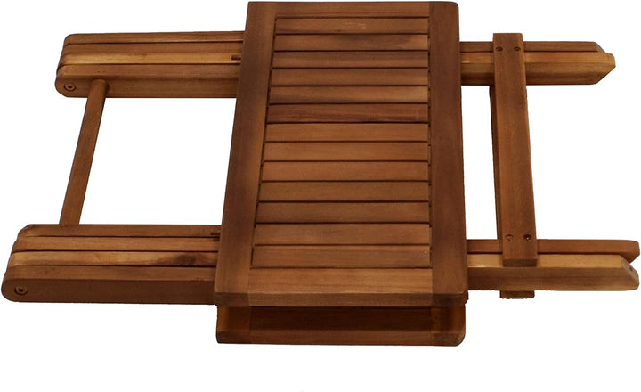 DEGAMO Gartentisch Beistelltisch Florencia 50x50cm, Höhe 50,5cm, mit Klappfunktion, Akazie Holz geöl