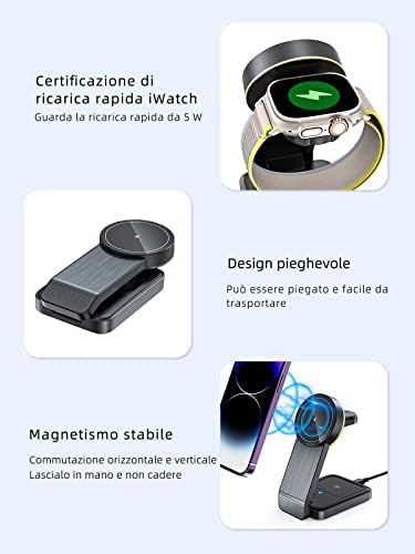 tigratigro Wireless Charger für Magsafe Ladegerät Faltbar,iPhone Ladestation Kompatibel mit Magsafe
