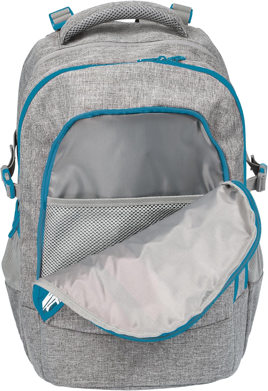 Eberhard Faber Schulrucksack Teenager, 30 Liter Volumen X-Style Grau-petrol, X-Style Grau-petrol