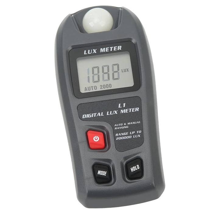 Luxmeter, 0,1-200000 Lx Datumsanzeige-Beleuchtungsstärkemessgerät, Grosser LCD-Bildschirm Zum Testen