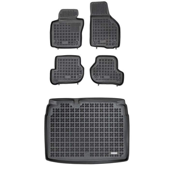 M MOTOS Satz Gummifussmatten und Kofferraummatten für VW GOLF V 2003-2007, VW GOLF VI 2008-2012 Verb