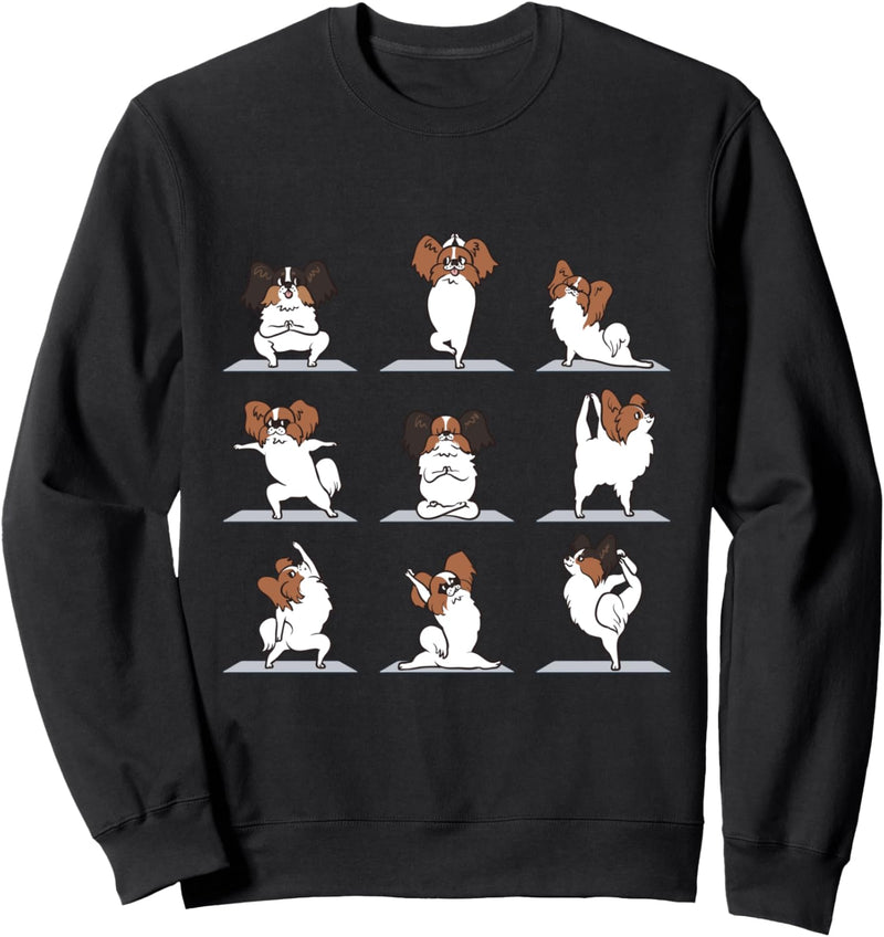 Papillon dog Yoga Sweatshirt