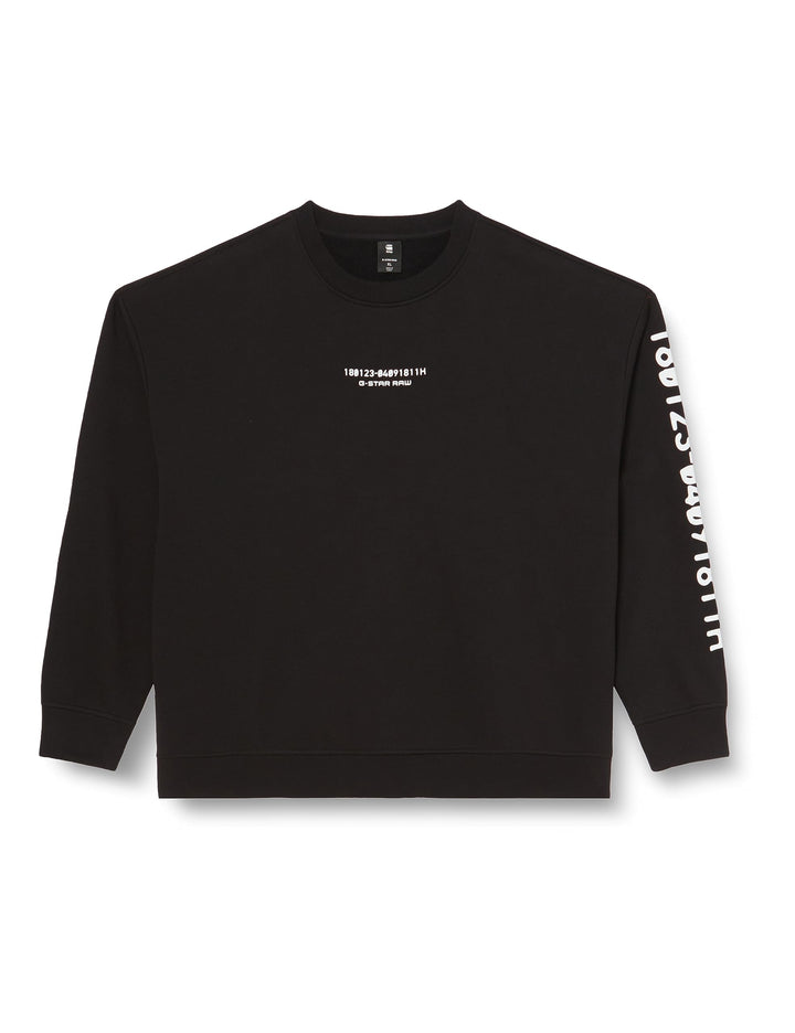 G-STAR RAW Herren Back Sl Gr R Loose Sw Sweater XL Schwarz (Dk Black D23825-a971-6484), XL Schwarz (