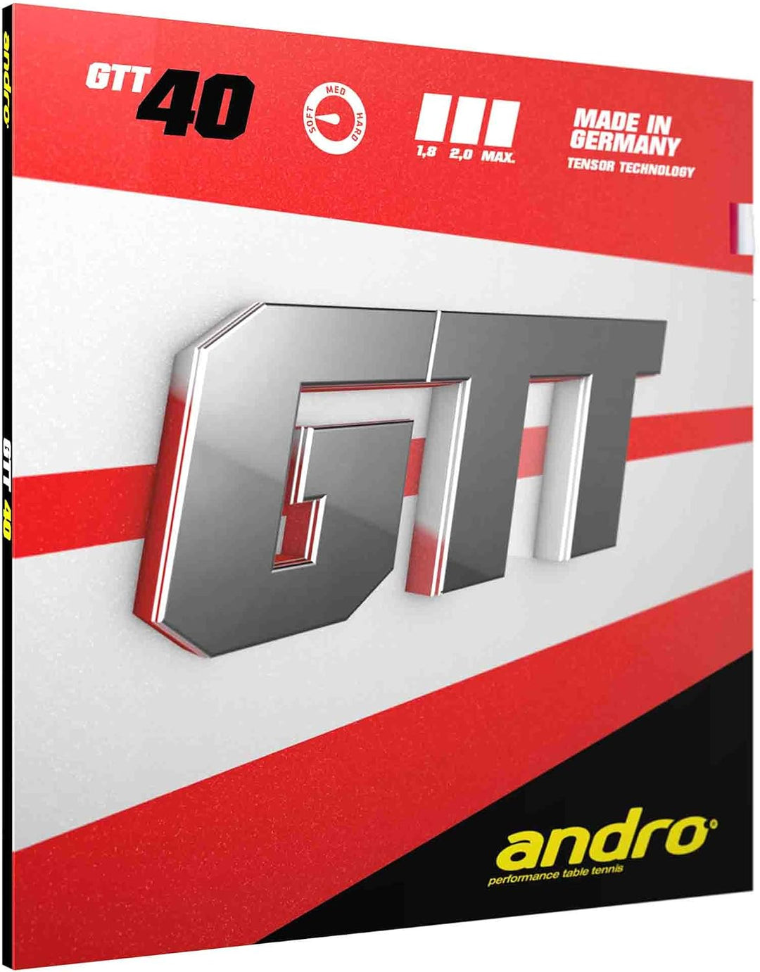 Andro Belag GTT 40 2,0 mm, rot 2,0 mm, rot, 2,0 mm, rot 2,0 mm, rot