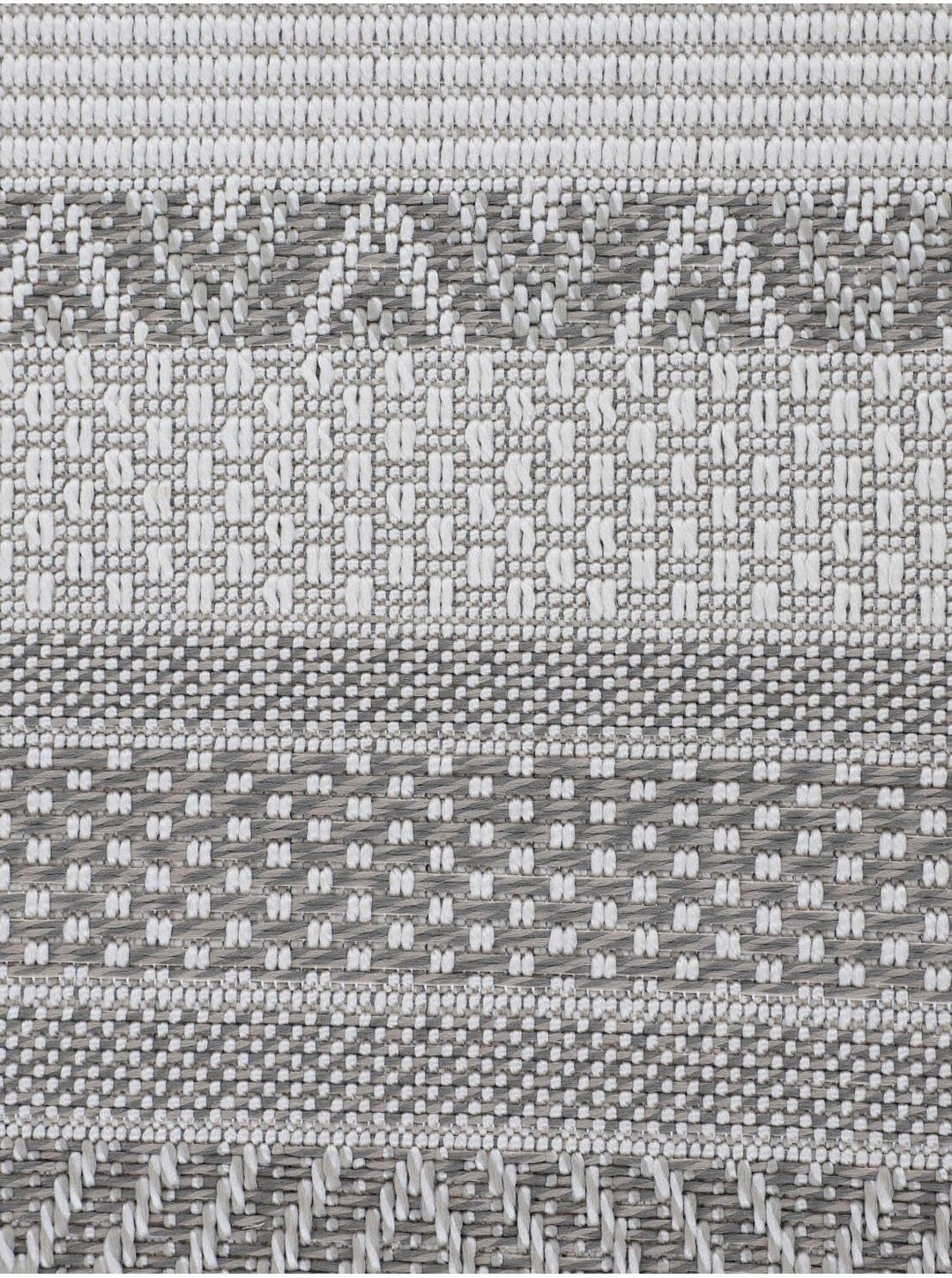 carpetfine In- und Outdoor Teppich Boho Läufer Beige Flachgewebeteppich 60x180 cm | Moderner Teppich