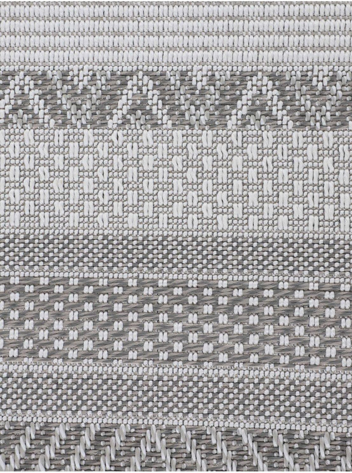 carpetfine In- und Outdoor Teppich Boho Läufer Beige Flachgewebeteppich 60x180 cm | Moderner Teppich