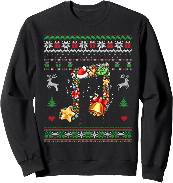 Music Note Carols Weihnachtspullover Ugly Sweater Musiklehrer Sweatshirt