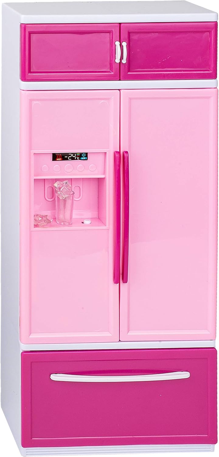 alles-meine.de GmbH Puppenhaus Möbel - Sound & Licht - 31 cm gross - grosser Kühlschrank mit Eiswürf