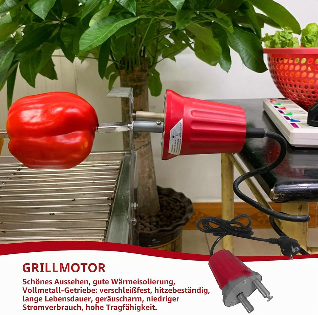 Grillmotor, Elektromotor Grill Barbecue Motor ABS DC 220V-240V Outdoor BBQ Drehmotor für Braten Roti