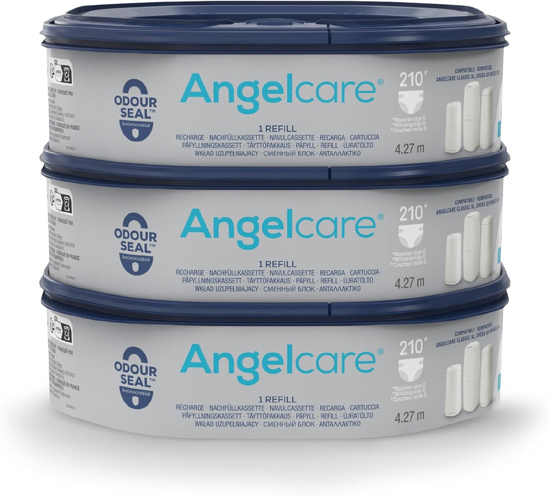 Angelcare Nachfüllkassette für Windeleimer Dress-Up und Classic XL, 3er-Pack