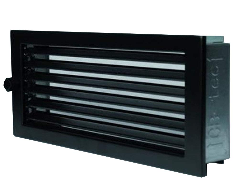 Warmluftgitter 45x15 schwarz Lüftungsgitter Ofengitter