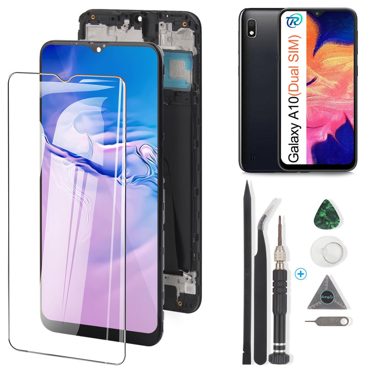 RongZy für Samsung Galaxy A10 LCD Bildschirmersatz für Samsung A10 A105F Touchscreen Digitalisierer