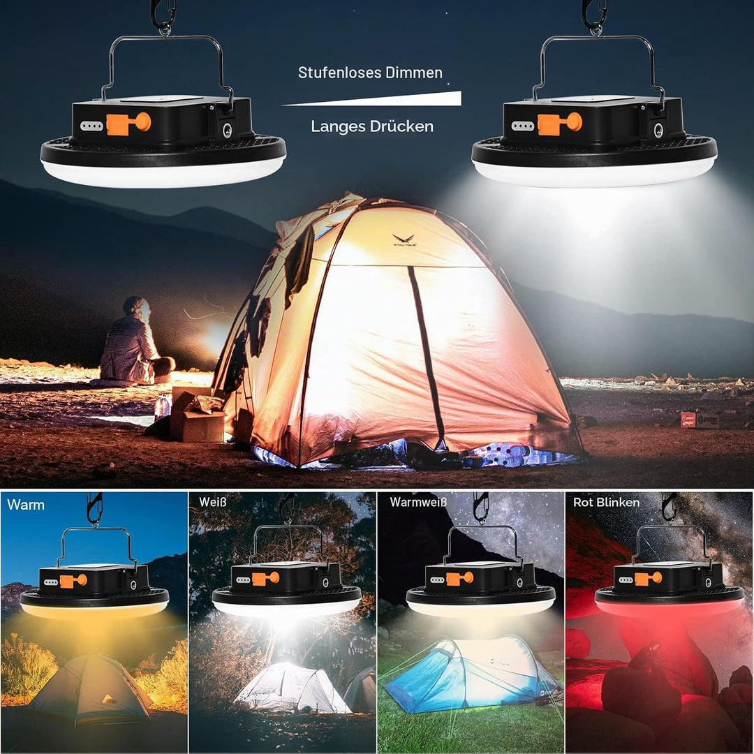 LED Camping Laterne mit 16500mAh 60W(Fernbedienung), 60W(Fernbedienung)