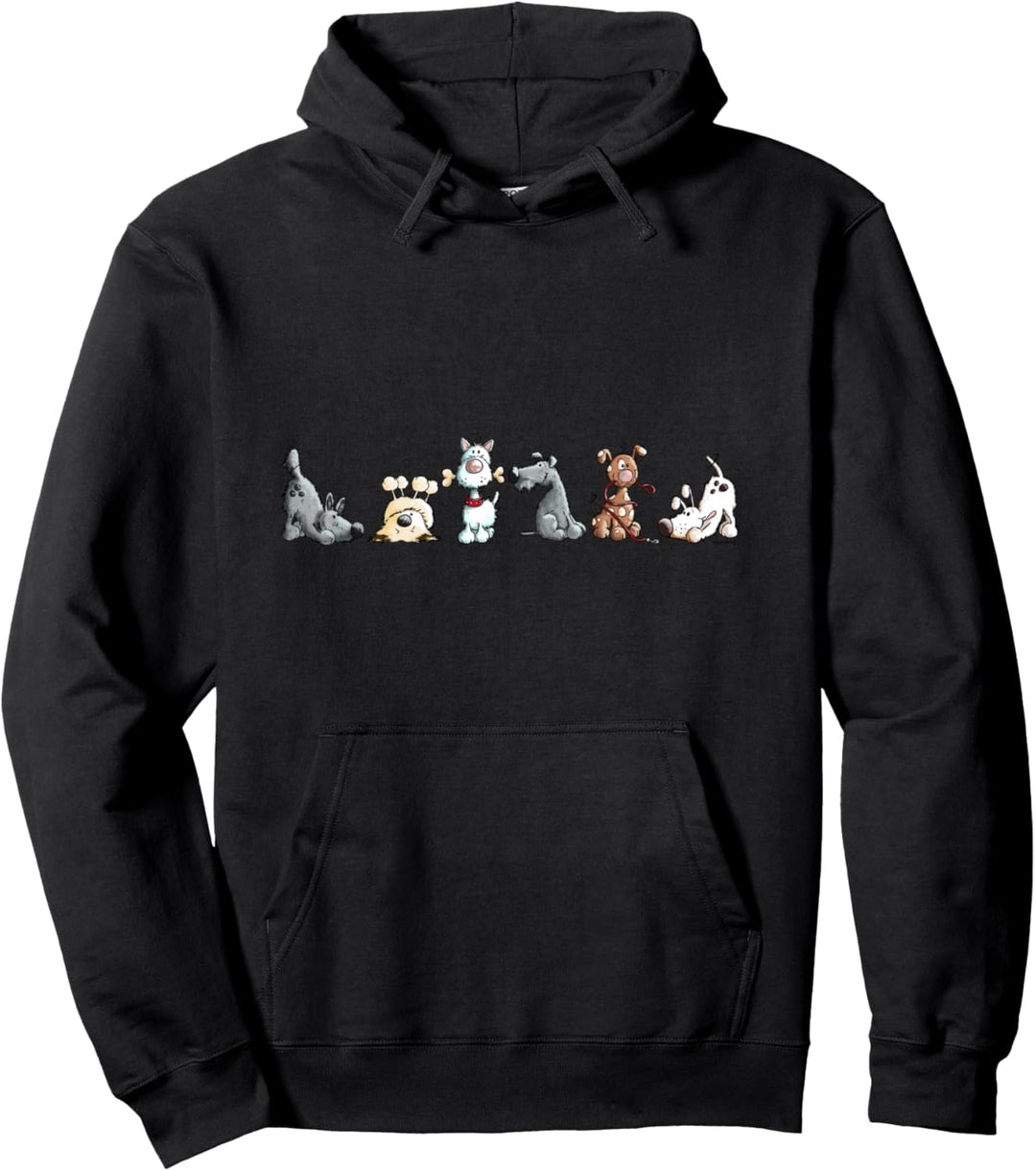 Happy Hunde Team I Hunde Comic I Hundefreund Fun Geschenk Pullover Hoodie