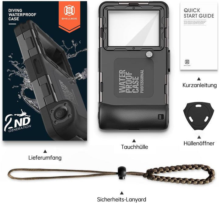 Unterwasser-Tauchgehäuse für iPhone, Samsung Galaxy, Huawei Xiaomi Redmi Smartphones, Professionelle