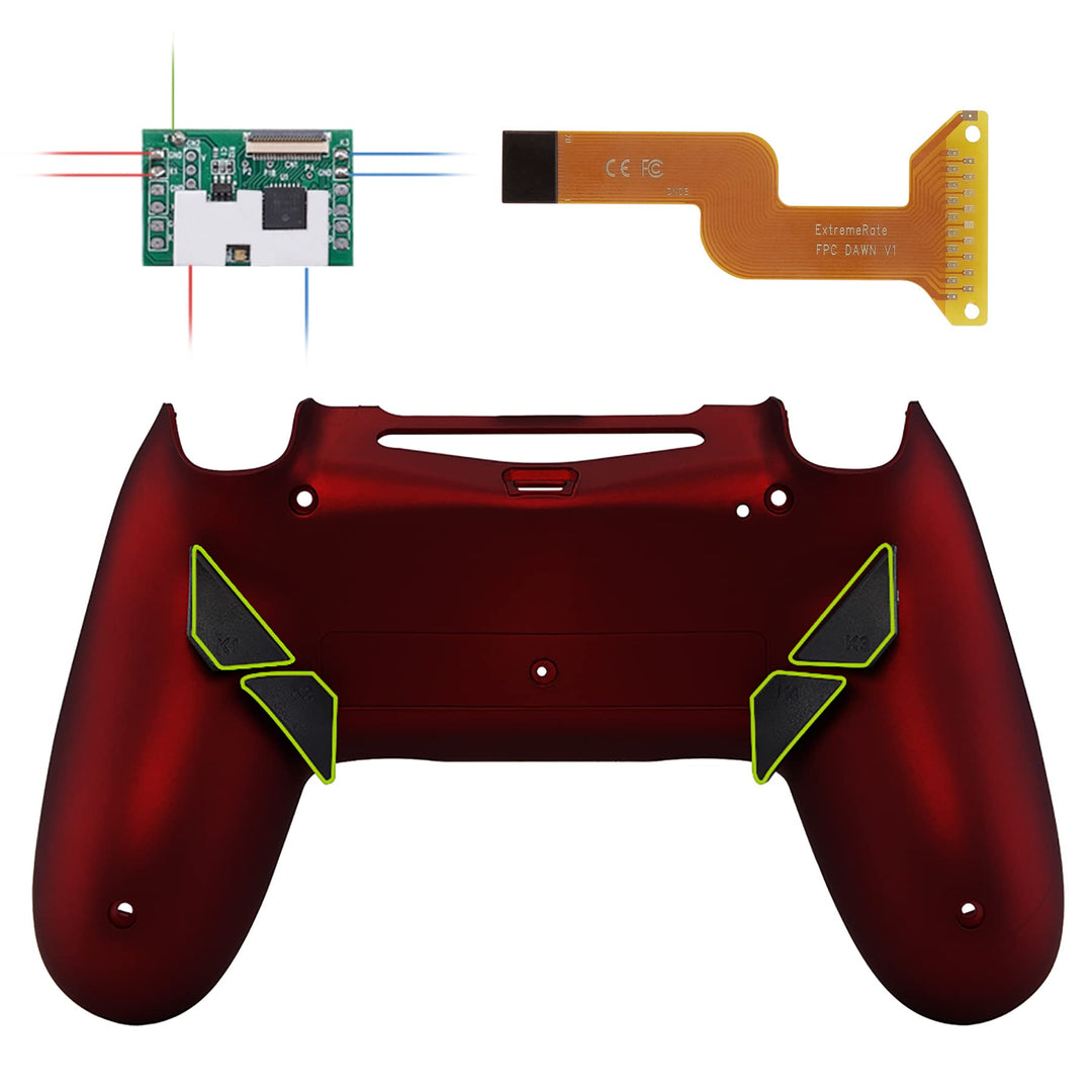 eXtremeRate Programmierbar Dawn Remap Kit für ps4 Controller, Rückseite Hülle Gehäuse Case&Upgrade-B