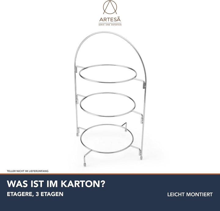Artesà Dreistöckige Etagere, 29 x 19,5 x 43 cm, in Geschenkbox