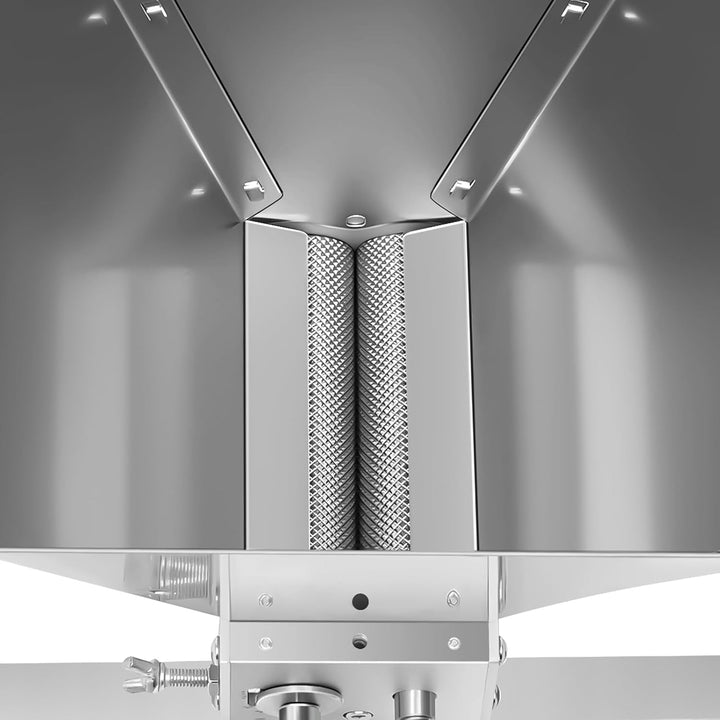 Getreidemühle Handkurbel & Bohrmaschinenantrieb, Malzschrotmühle aus Edelstahl & Aluminium, einstell
