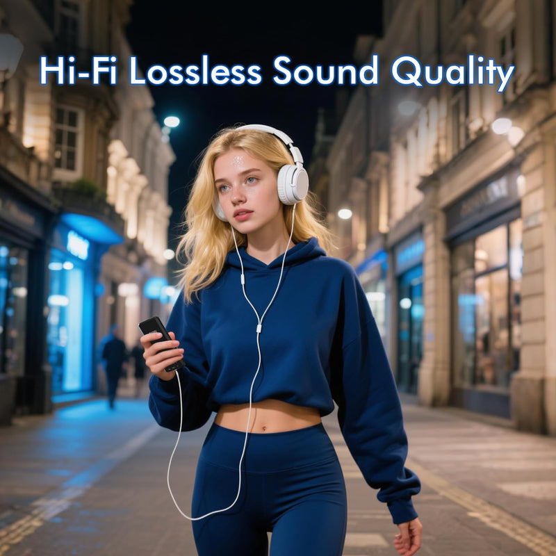 64GB MP3 Player Bluetooth 5.3, HiFi Musik Lossless Sound, Metallgehäuse Built-in HD Speaker，Touch-Ta