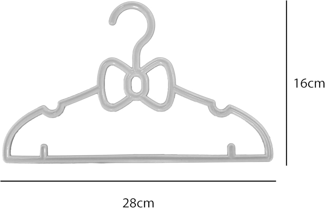 Kleiderbügel für Kinder, Kunststoff, mehrfarbig, Multipack Code 9830 (30, 9836-Grau) 30 9836-grau, 3