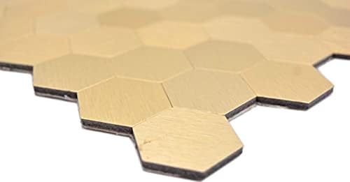 Mosaikfliese Selbstklebende Mosaike hexagonal metall gold Küche Wand MOS200-4GHX_f