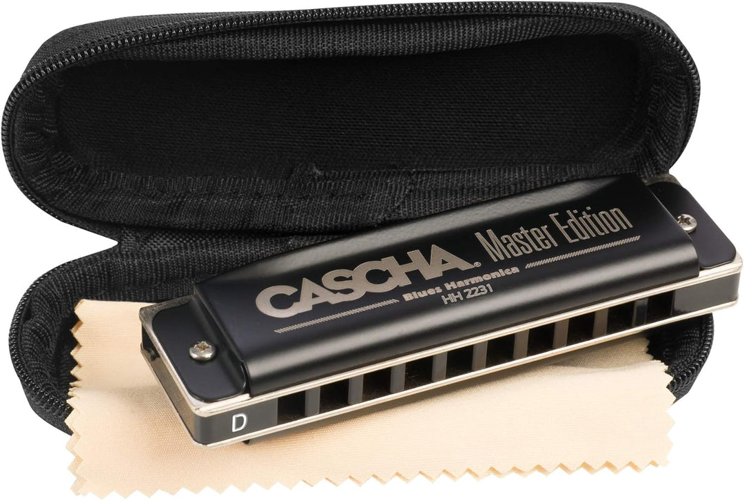 Master Edition Blues Harmonica in D (incl. soft case and cleaning cloth)