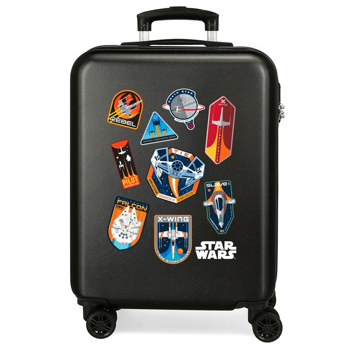 Star Wars Badges Kabinentrolley, 38 x 55 x 20 cm, Schwarz, 38x55x20 cms, Kabinenkoffer, Schwarz