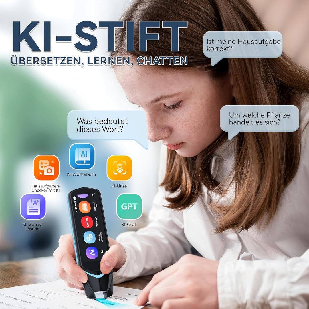 NEWYES Übersetzungs Stift Scannen,Übersetzer mit Sprachausgabe,Scannerstift zur Dateneingabe,OCR Les