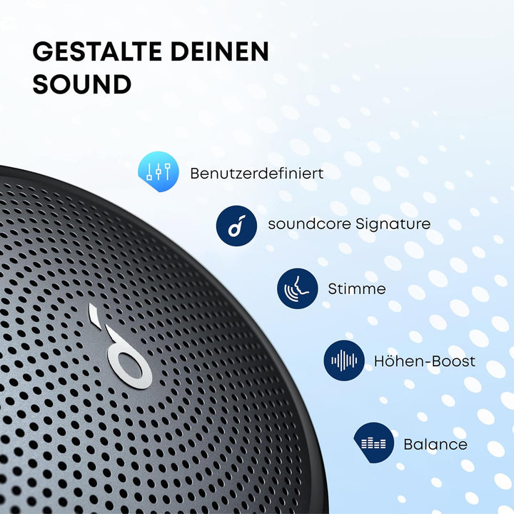 Anker Soundcore Mini 3, Bluetooth-Lautsprecher mit BassUp und PartyCast Technologie, USB-C, Wassersc