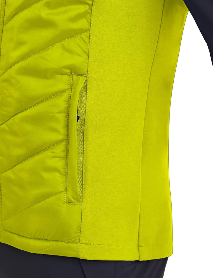 TCA Herren Excel Runner Leichte und gepolsterte Weste mit Reissverschlusstaschen, Licht Grün