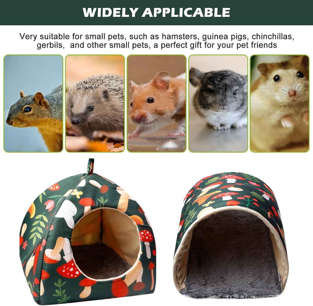 Meerschweinchen Haus & Tunnel 2er Set, Meerschweinchen Bett Waschbar Kuschelhaus & Spielzeug Kuschel