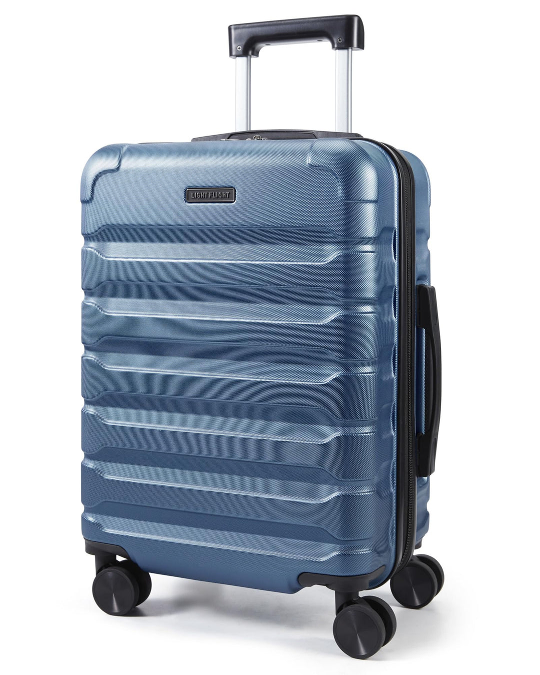 LIGHT FLIGHT Handgepäck Koffer Trolley, Erweiterbarer 55 x 38 x 24cm 360°, Silent Spinner Rädern, 4