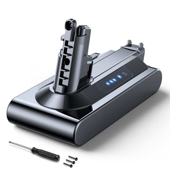 V10 Ersatzakku, 6000mAh Akku für Dyson V10 SV12 Animal Absolute Motorhead Fluffy Tier Original Cord