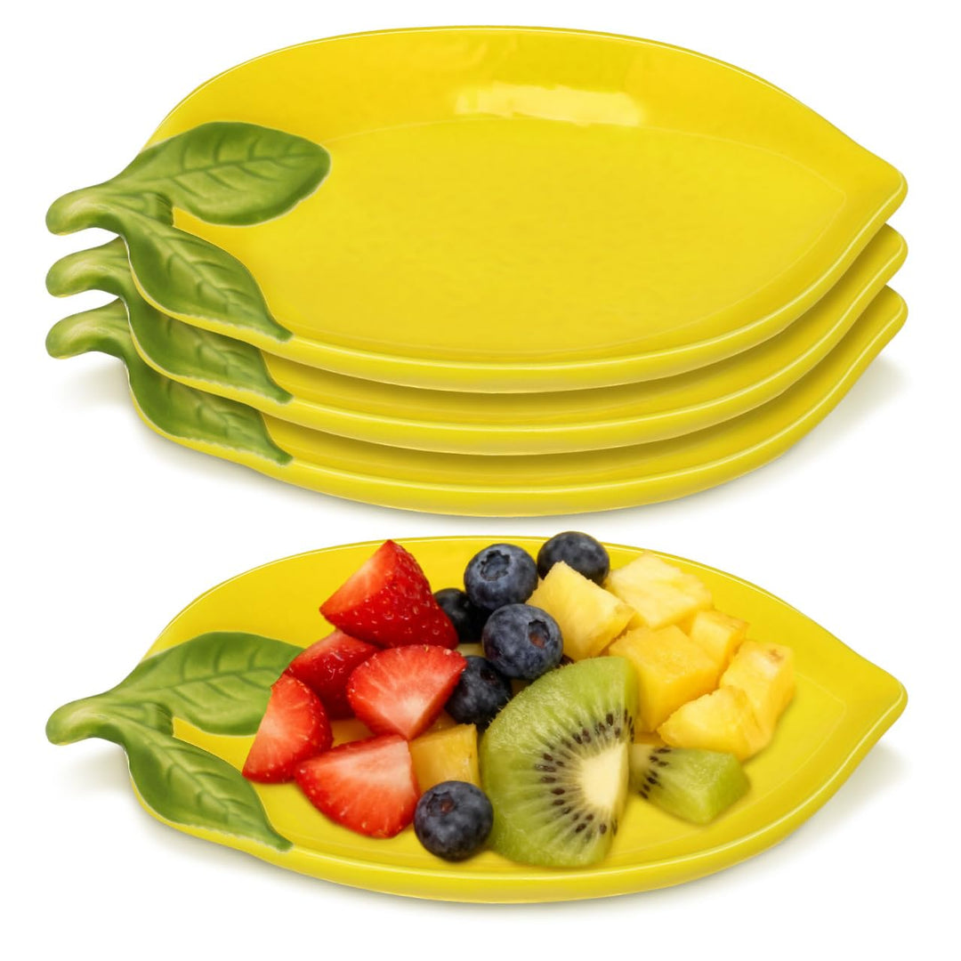 STOBAZA 4stücke Dessert Und Suppenschale Zitronenform Keramik Geschirrset Für Familienessen Und Gäst