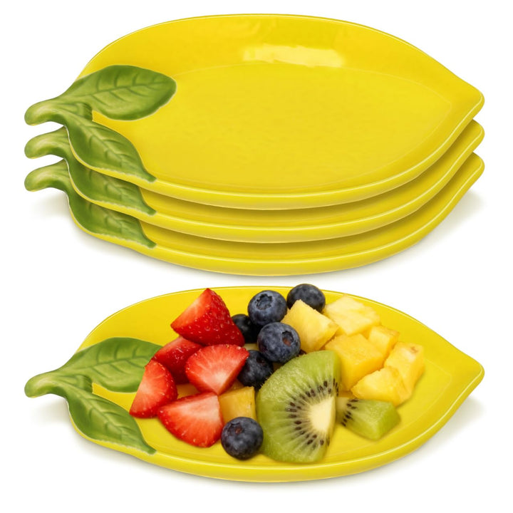 STOBAZA 4stücke Dessert Und Suppenschale Zitronenform Keramik Geschirrset Für Familienessen Und Gäst