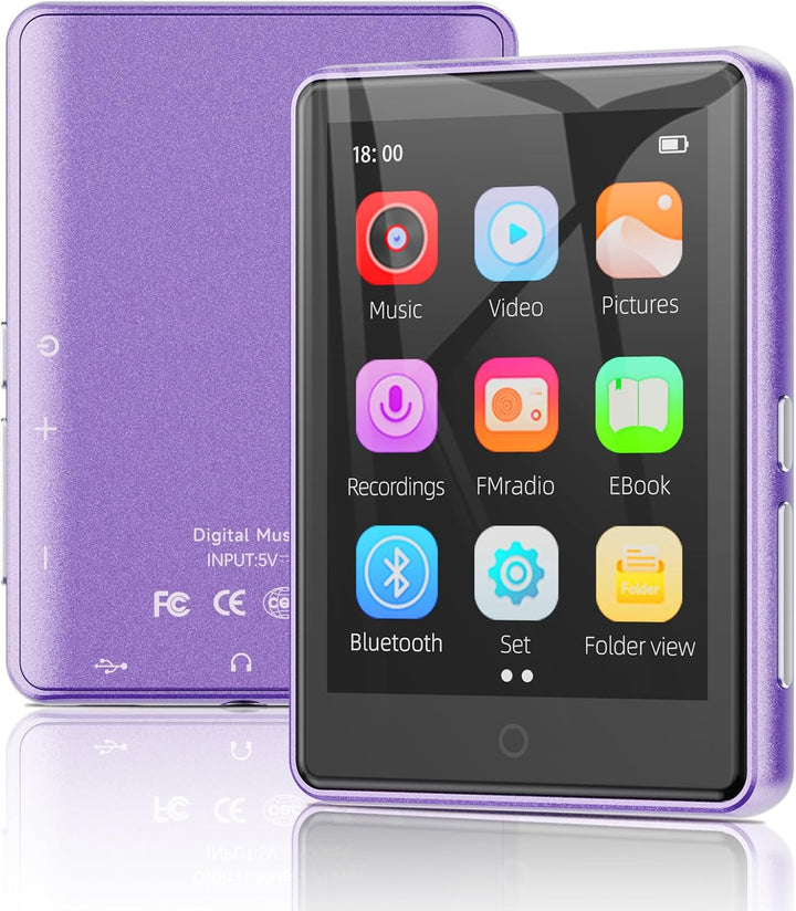 64 GB MP3 Player mit Bluetooth 5.3, 2,8-Zoll-Touchscreen mp3-player und MP4-Player für Kinder, Music