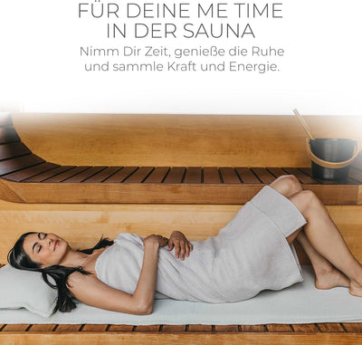 SAUNASOFA® Sauna-Kissen hitzebeständig & waschbar | Made in EU aus Bio-Baumwolle | Sauna-Zubehör für