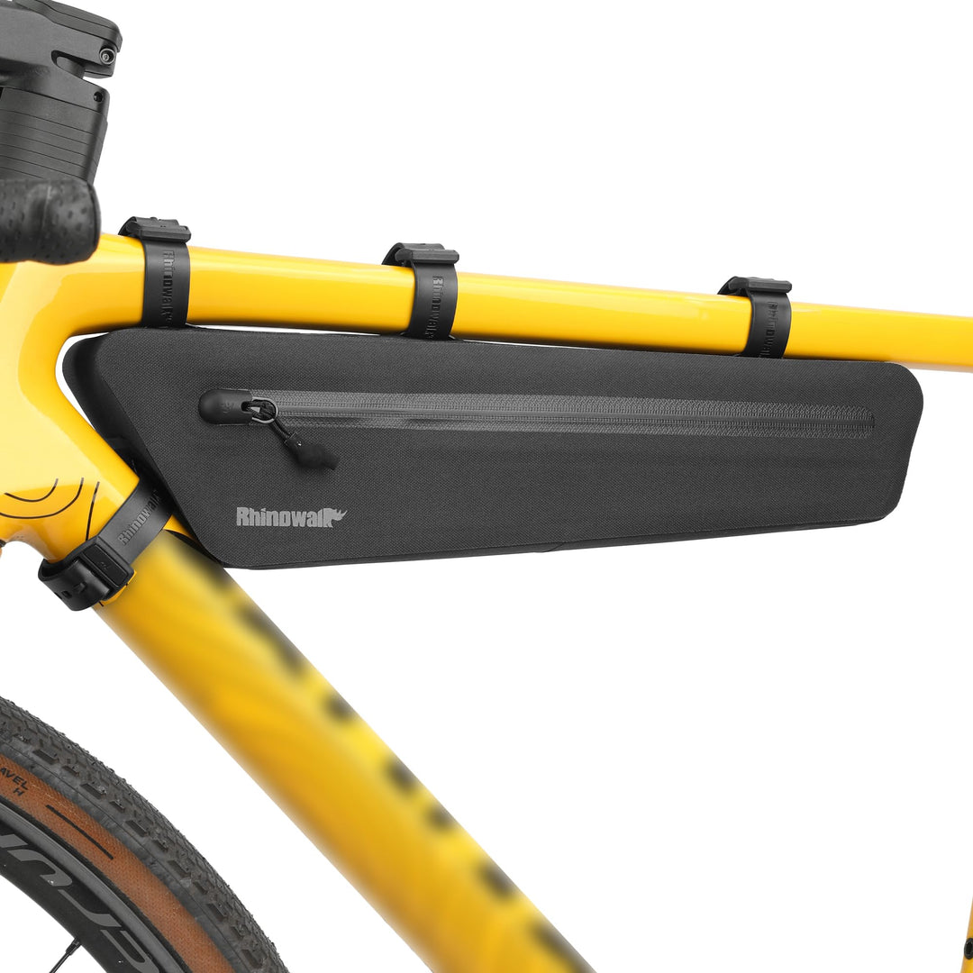 Rhinowalk Fahrrad Rahmentasche Dreieck 1,9L, grosse wasserdichte Rahmentasche mit Riemenbefestigung,